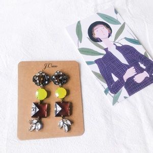 J. Crew Multicolor Statement Earrings